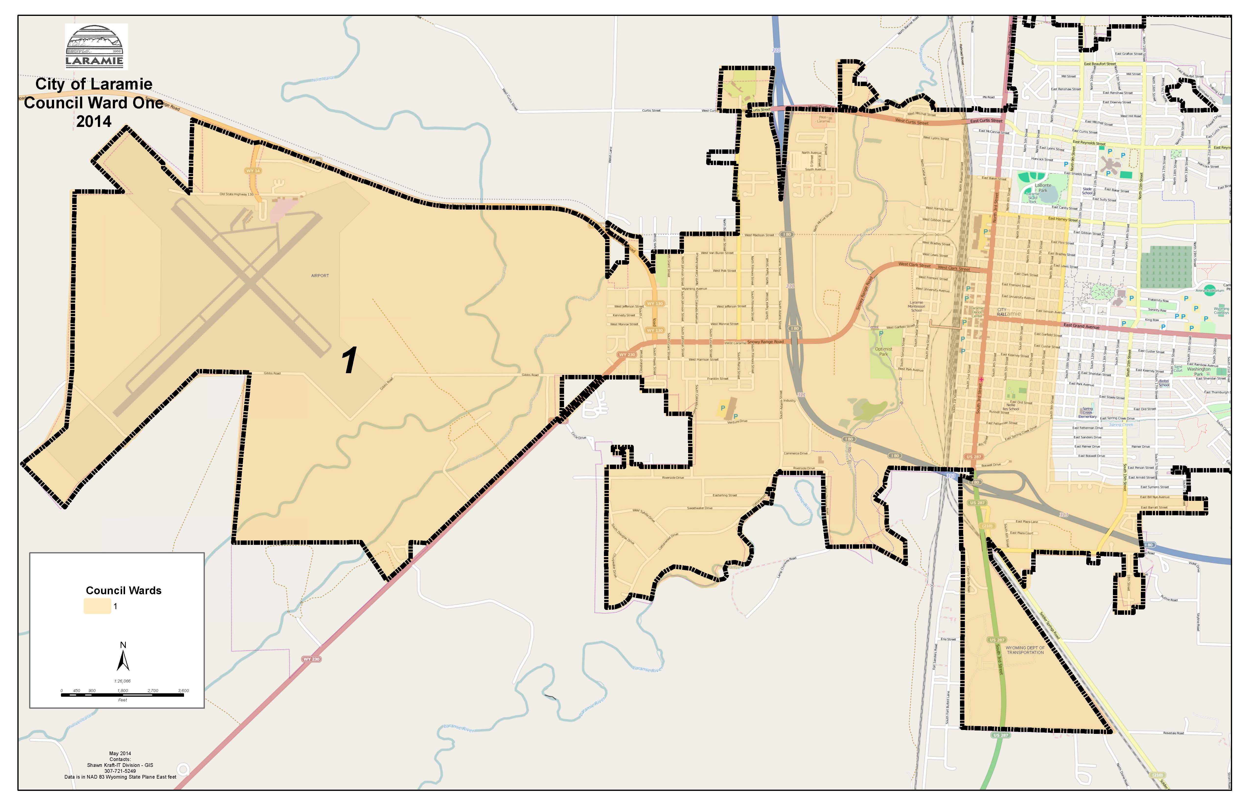 2014 Council Ward One Map