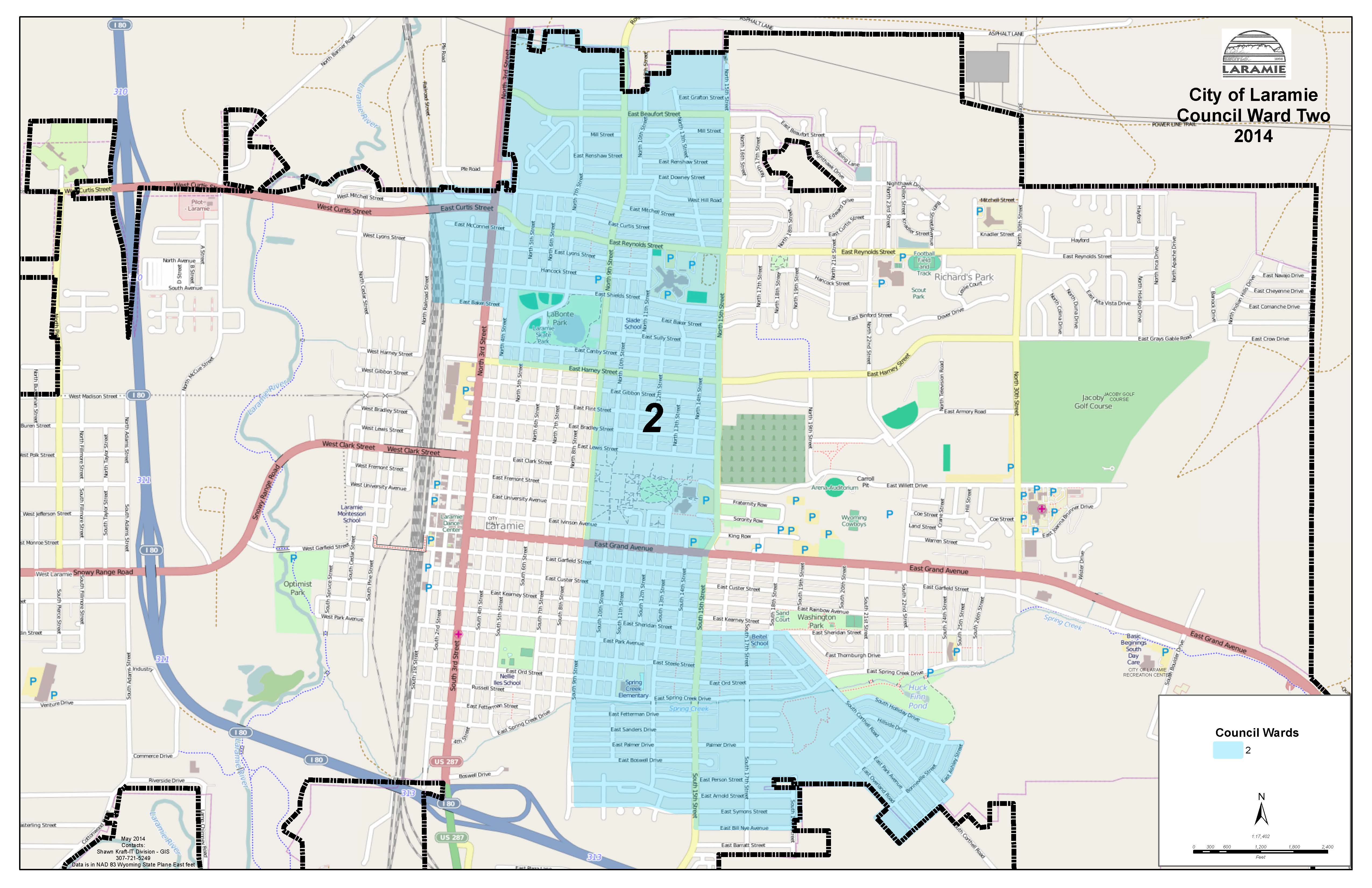 2014 Council Ward Two Map